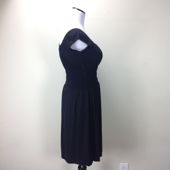 NWT Karen Kane Black Ruched Elastic Waist … - Picture 6 of 7